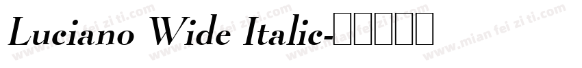 Luciano Wide Italic字体转换